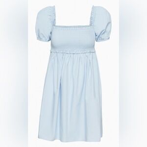 Aritzia Sunday Best Hadley Poplin Puff Sleeve Dress